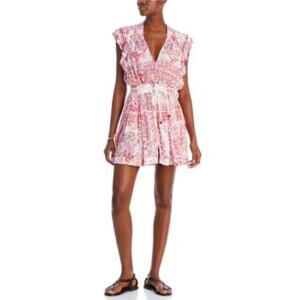 Poupette St Barth Brice Floral Mini Dress Women’s Large NWT Resort Boho Luxury